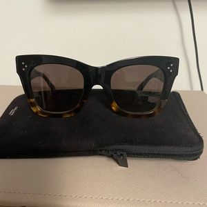 Celine tortoise frame black lenses sunglasses